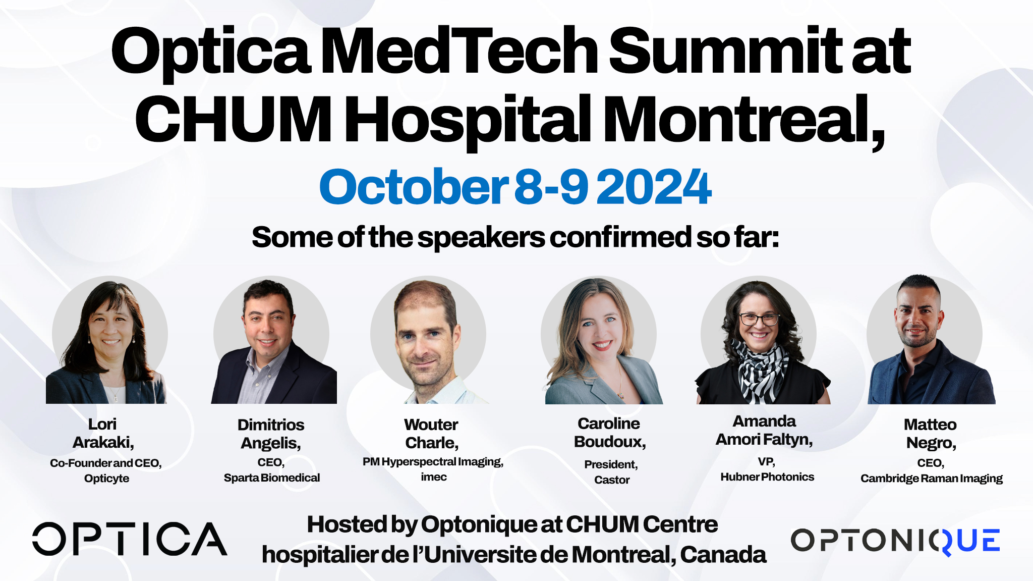 Optica MedTech Industry Summit 2024